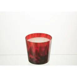 Bougie parfumée 50h et verre rouge 12x12x12 cm