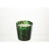 Bougie parfumée 50h et verre vert 12x12x12 cm