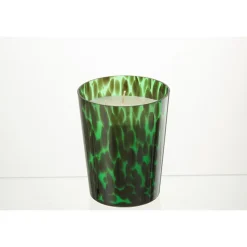Bougie parfumée 68h et verre vert 13x13x16 cm