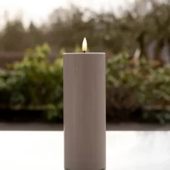 Bougie pilier LED Luca pour extérieur 7,5 x 20 cm