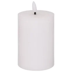 Bougie ronde LED Molia 7x13cm blanc - Atmosphera