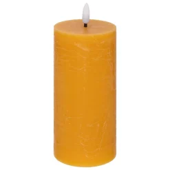 Bougie ronde LED Molia 7x18cm jaune - Atmosphera