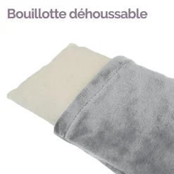 Bouillotte longue chauffante - 12 x 80 cm - Bleu - Vivezen