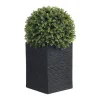 Boule de buis artificielle avec pot - H. 66 x D. 40 cm - Vert - DIAVA