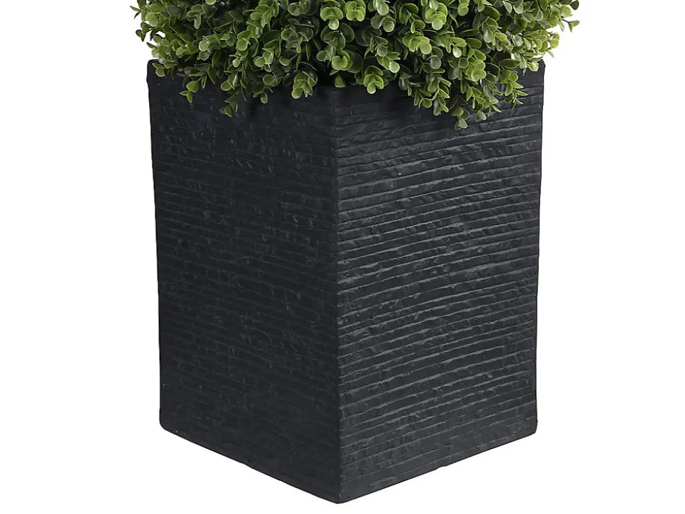 Boule de buis artificielle avec pot - H. 66 x D. 40 cm - Vert - DIAVA