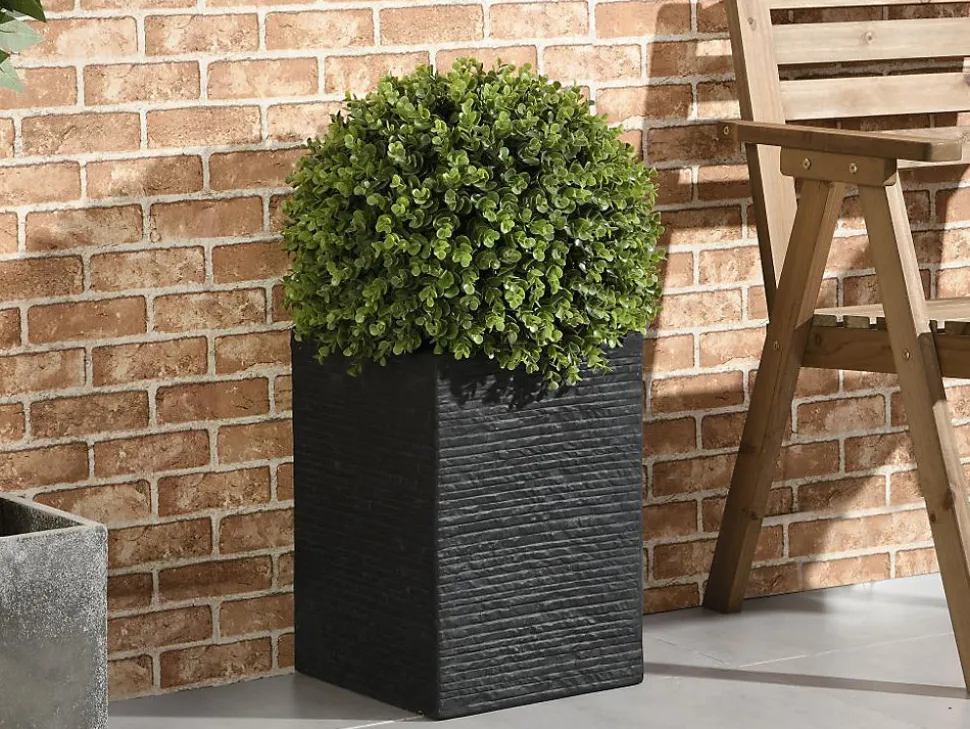 Boule de buis artificielle avec pot - H. 66 x D. 40 cm - Vert - DIAVA