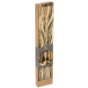 Bouquet fleurs séchées - boîte kraft H60 cm - Jaune- Atmosphera