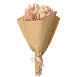 Bouquet fleurs séchées Folk H50 cm - Rose- Atmosphera