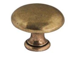 Bouton anglais de diamètre 35mm zamak finition laitonné vieilli - CADAP - 8134/2S