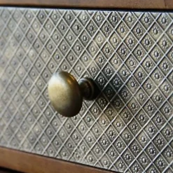 Bouton anglais de diamètre 35mm zamak finition laitonné vieilli - CADAP - 8134/2S