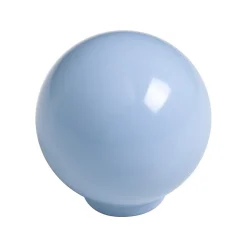 Bouton de meuble boule abs diamètre 29 mm bleu bébé brillant lot de 50 piéces