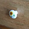 Bouton de meuble arrondi Locarn blanc Ø3.2cm x p.2.5cm