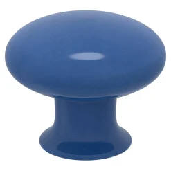 Bouton de meuble arrondi GoodHome Porcelaine Vras violet Ø3.2cm x p.2.5cm