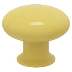 Bouton de meuble arrondi GoodHome Porcelaine Vras Ø3.2cm x p.2.5cm