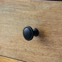 Bouton de meuble arrondi Kilhog GoodHome noir Ø3.1cm x P.2.5cm