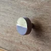 Bouton de meuble arrondi GoodHome Rubian rose Ø4.1cm x p.2.9cm
