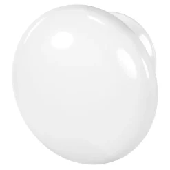 Bouton de meuble arrondi Porcelaine Vras GoodHome blanc Ø3.2cm x P.2.5cm