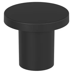 Bouton de meuble arrondi GoodHome Dotz noir Ø3cm x l.3cm x h. 2.4cm x p.2.4cm