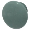 Bouton de meuble arrondi GoodHome Porcelaine Vras aigue marine Ø3.2cm x p.2.5cm