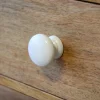 Bouton de meuble arrondi Belz blanc ⌀.53mm x L.53mm