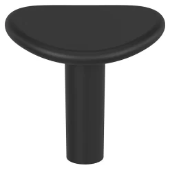 Bouton de meuble arrondi GoodHome Meham blanc Ø3.5cm x l.3.2cm x h. 3cm x p.3cm