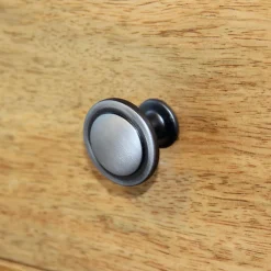 Bouton de meuble arrondi Kilhog GoodHome étain gris Ø3,1 cm