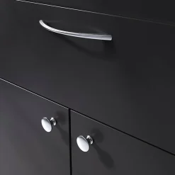 Bouton de meuble arrondi Primel GoodHome effet chromé Ø2.9 x l.2,9 mm x h. 2.1 cm