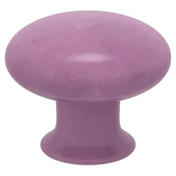 Bouton de meuble arrondi GoodHome Porcelaine Vras bleu Ø3.2cm x p.2.5cm