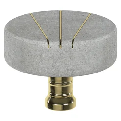 Bouton de meuble arrondi GoodHome Rubian gris Ø4.1 cm x l.4.1 cm x H.4.1 cm