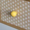 Bouton de meuble arrondi Ferel mat jaune Ø2.7cm x P.2.9cm