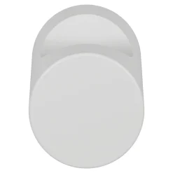 Bouton de meuble arrondi Dizel GoodHome mat blanc Ø2 x h. 2.5 cm