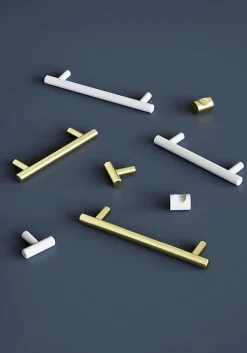 Bouton de meuble arrondi Dizel GoodHome mat blanc Ø2 x h. 2.5 cm