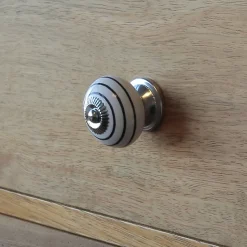 Bouton de meuble arrondi Vras blanc ⌀.40mm
