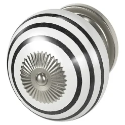 Bouton de meuble arrondi Vras blanc ⌀.40mm