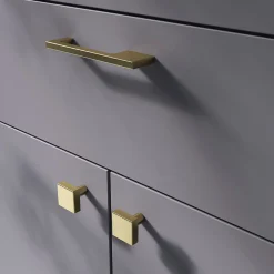Bouton de meuble carré GoodHome Skej or Ø3cm x l.3cm x h. 3cm x p.3cm