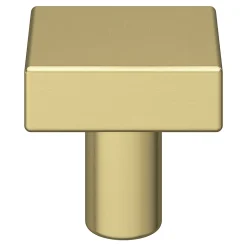Bouton de meuble carré GoodHome Skej or Ø3cm x l.3cm x h. 3cm x p.3cm