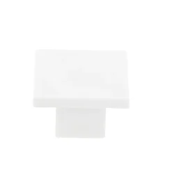 Bouton de meuble carré Kaon blanc l.3cm x H.3cm x P.1.9cm