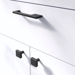 Bouton de meuble Carré Skej GoodHome mat noir Ø3 cm