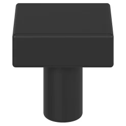 Bouton de meuble Carré Skej GoodHome mat noir Ø3 cm