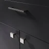 Bouton de meuble carré Skej GoodHome effet nickel Ø3cm