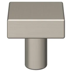 Bouton de meuble carré Skej GoodHome effet nickel Ø3cm