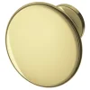 Bouton de meuble cylindre Prat or GoodHome Ø2,9 x P.2,5 cm