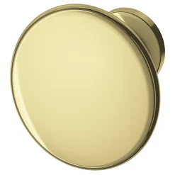Bouton de meuble cylindre Prat or GoodHome Ø2,9 x P.2,5 cm
