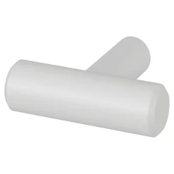 Bouton de meuble en T Dizel GoodHome mat blanc Ø4 x l.1,2 cm x h. 3.5 cm