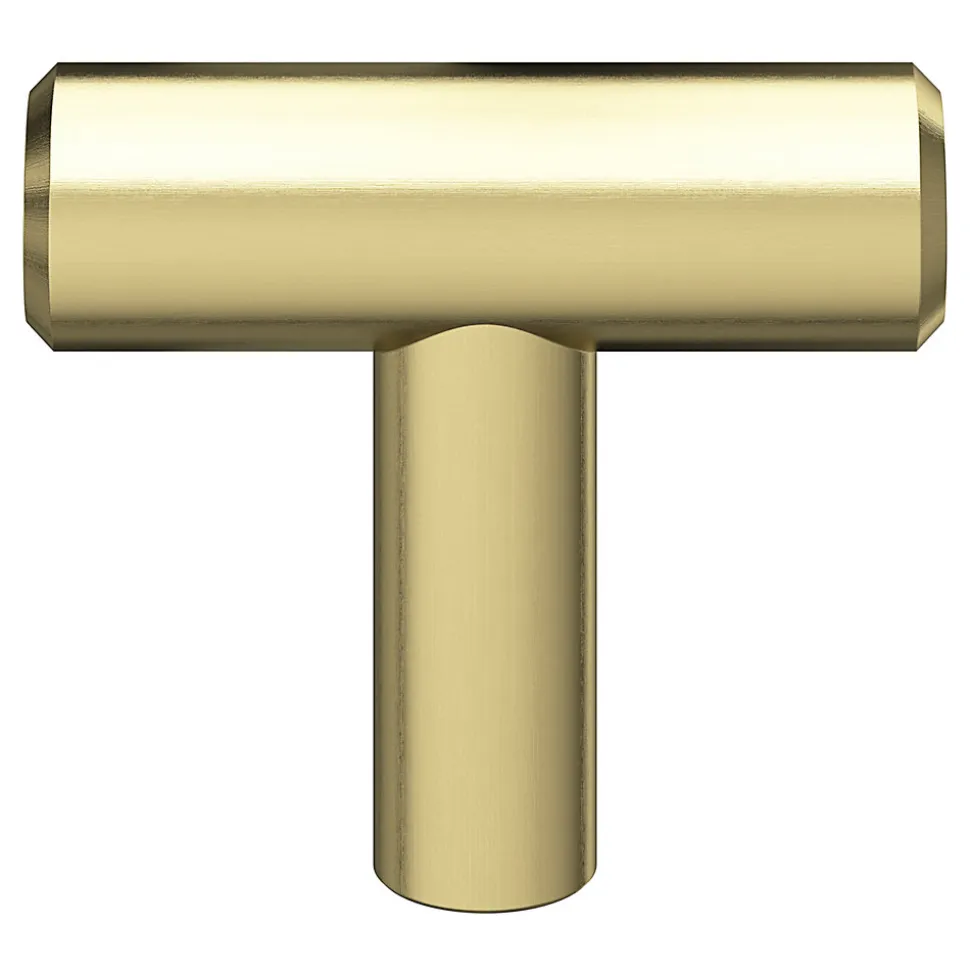 Bouton de meuble en t GoodHome Dizel gris Ø4cm x l.1.2cm x h. 3.5cm
