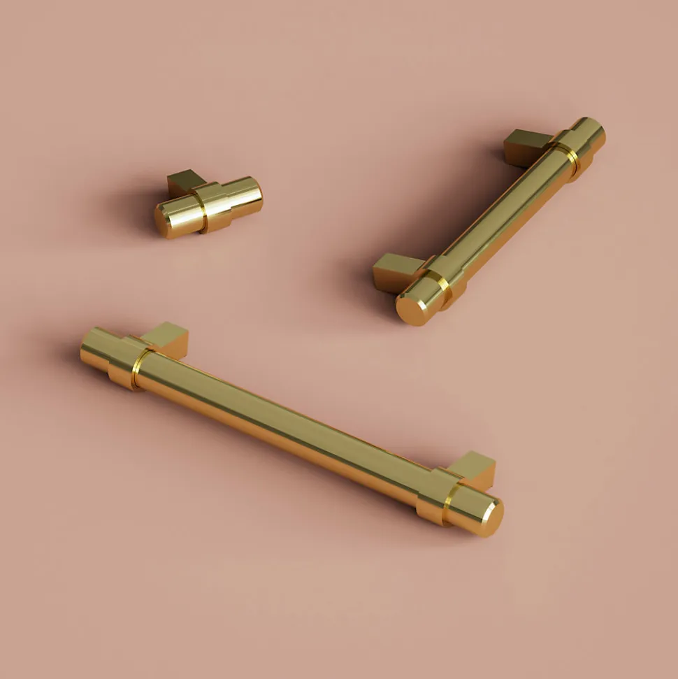Bouton de meuble en T Kerver GoodHome or Ø4 x l.1,8 x h. 3.4 cm