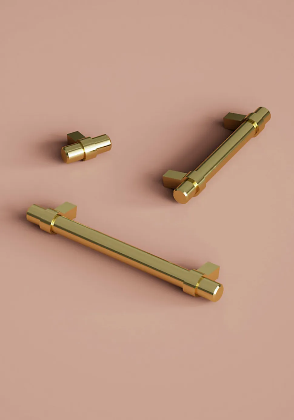 Bouton de meuble en T Kerver GoodHome or Ø4 x l.1,8 x h. 3.4 cm