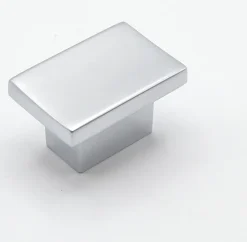 Bouton de meuble en zamac 16X37 mm CHROMÉ MAT