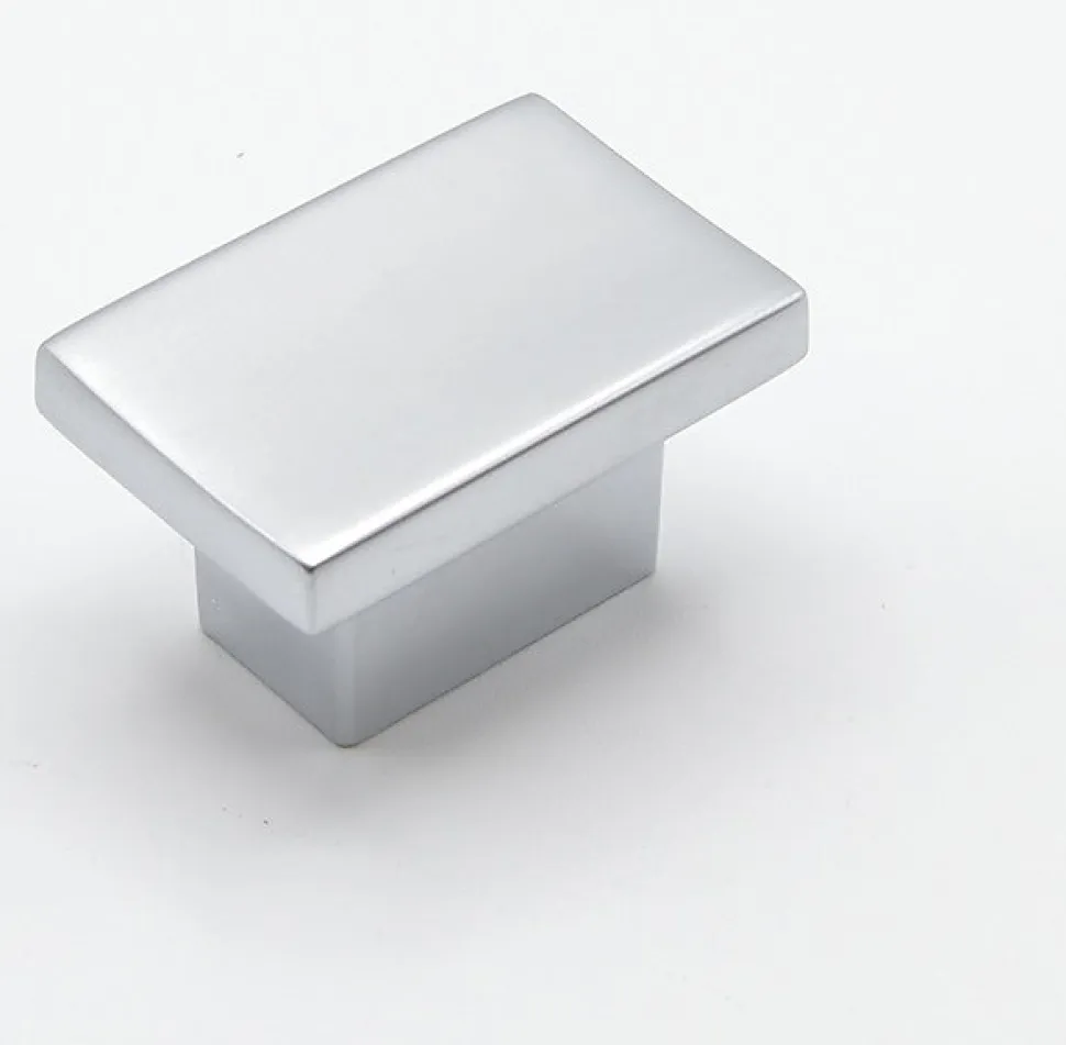 Bouton de meuble en zamac 16X37 mm CHROMÉ MAT