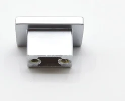 Bouton de meuble en zamac 16X37 mm CHROMÉ MAT